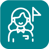Customer service icon with headset and ticket